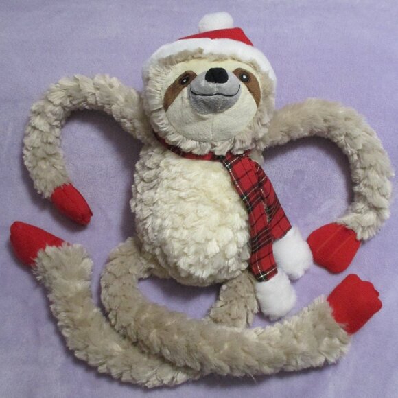 Pier 1 Imports Scully Sloth Christmas stuffed animal like new for a child - Picture 1 of 8